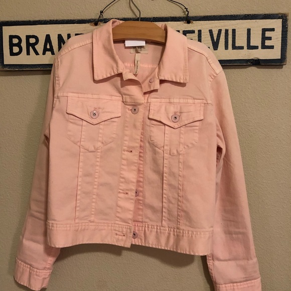 Aritzia Wilfred Free Light Pink Denim Jacket - Picture 3 of 7